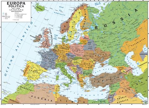 Una cartina politica dell'italia e una cartina muta dell'italia. Europa politica/fisica plastificata (scolastica) - carta ...