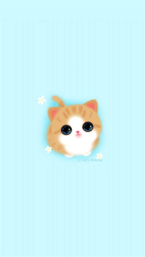 Live Wallpaper Hd — Cute Girly Iphone Wallpaper Melody Cat Baby Blue