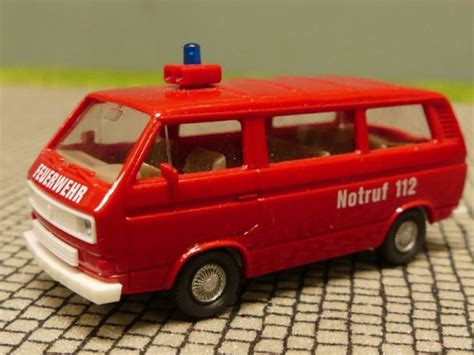 Modellspielwaren Reinhardt Wiking VW T Feuerwehr Notruf Bus