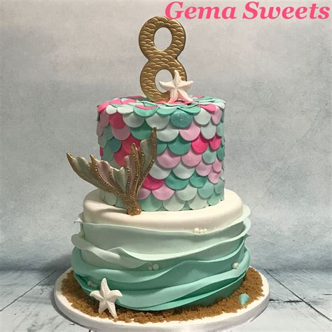 Image Result For Mermaid Cake Topper Mermaid Birthday Cakes Little
