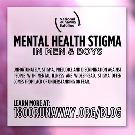 Mental Health Stigma In Men National Runaway Safeline
