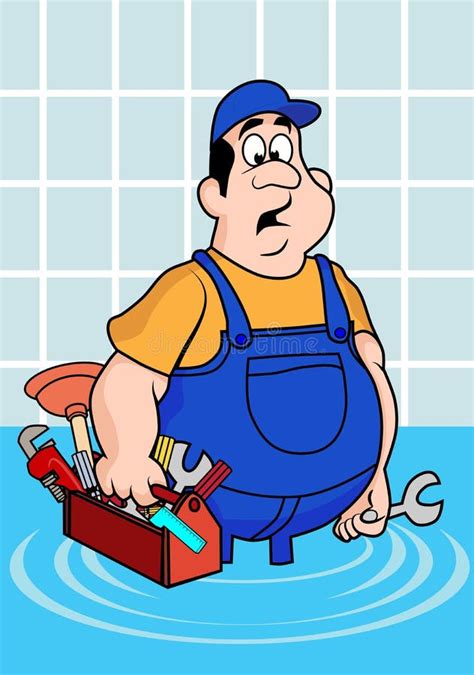 Plumber Stock Vector Image Of Humor Funny Worker Flood 27139763