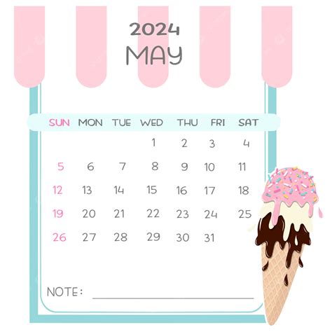Mai 2024 Kalender Eisdiele 2024 Monatskalender Mai Kalender Png Und
