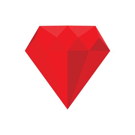 Ruby Icon Flat Style 15229111 Vector Art At Vecteezy