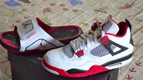 Jordan Hydro Iv Retro Fire Red Review Slide Collection Youtube