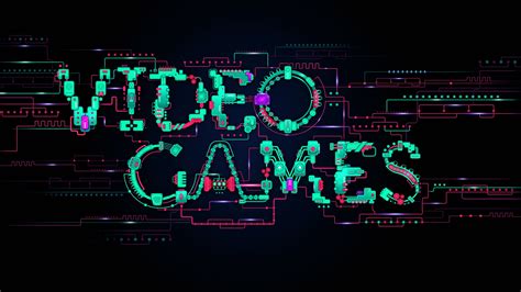 Video Games Typography Technology Circuits Simple