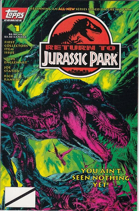 Return To Jurassic Park Comic Set Vf Collectors Edge Comics