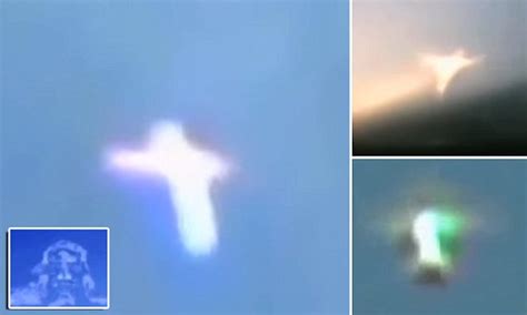 Crucifixes And The Face Of Jesus Are Filmed Above Ukrainian War