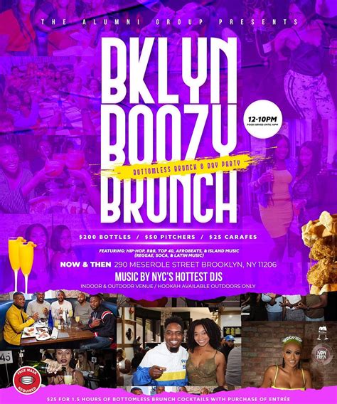 Brooklyn Boozy Brunch Bottomless Brunch And Day Party Now And Then Nyc