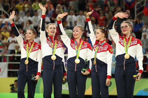Russia Wins Olympic Gold Medal In Group Rhythmic Gymnastics