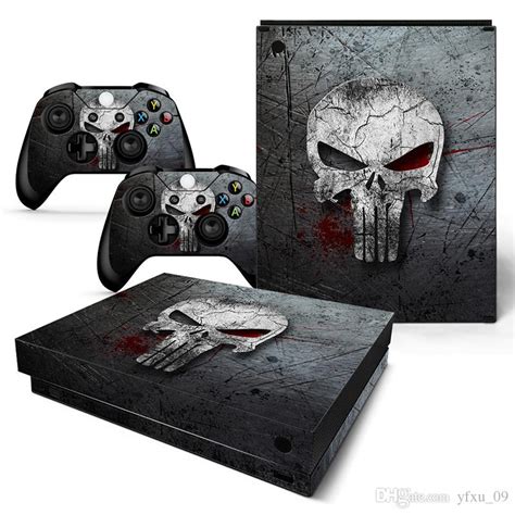 2020 Cool Skull Full Set Skin Sticker Protective Vinyl Decals For Microsoft Xbox One X Console