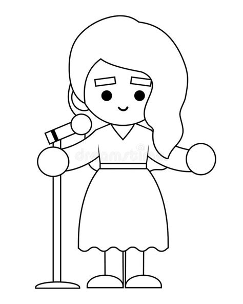 Singer Microphone Coloring Book Coloring Pages