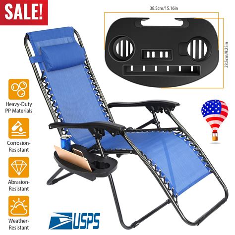 There are two cup holders, a rectangular phone slot, and even a magazine/book holder slot. Zero Gravity Chair Cup Holder Clip On Side Tray w/Beverage Can Mobile Devices Slots,Table/Chair ...