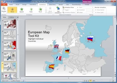 Europe Map Toolkit Template For Powerpoint