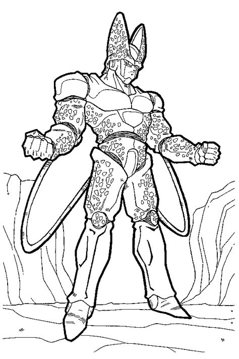 Cell Dragon Ball Z Coloring Pages Coloring Pages