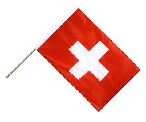 Switzerland Hand Waving Flag Pro 2x3 Ft Royal Flags