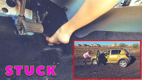 Tanya Julia Hard Stuck High Heels Nylon Feet2 Full Video 20 Min Pedal Pumping Revving