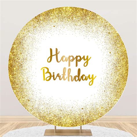 Buy Laeacco Happy Birthday Round Backdrop For Women 7x7ft Polyester