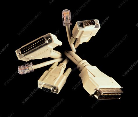 View Of Several Types Of Computer Cable Stock Image T4150090