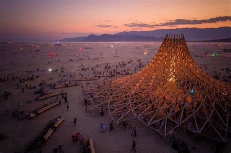 Arthur Mamou Mani Shares Drone Footage Of Burning Man Temple Galaxia