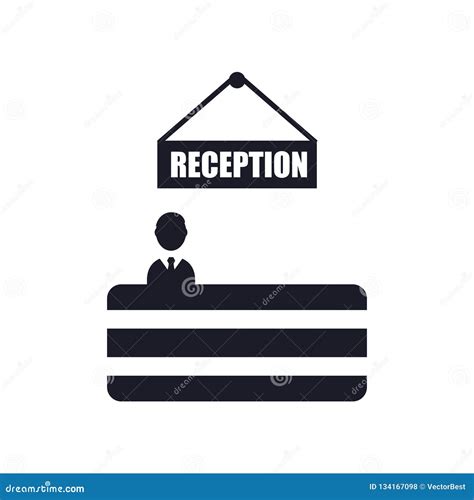 Reception Icon Vector Sign And Symbol Isolated On White Background