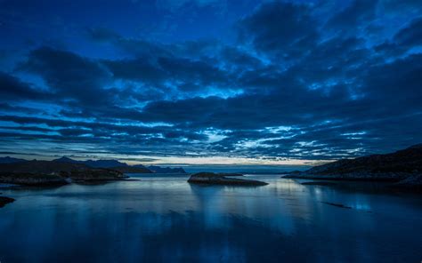 Beautiful Blue Water Sky Bay Islands Mountains Hd Wallpaper