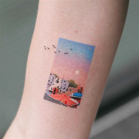 Landscape Tattoo By Sasha Kiseleva Tattoogrid Net
