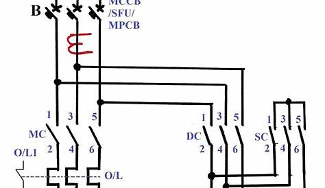 star delta starter circuit diagram with plc