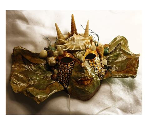 Items Similar To Handmade Ooak Mermaid Seashell Crown Halloween Paper