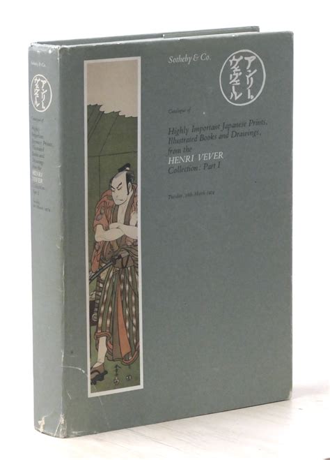 catalogo asta sotheby japanese prints books from henri vever collection 1974 buone rilegato