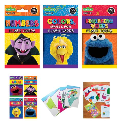 Pretty magnets are easy for guests to stick on their fridge, and cards are. 3 Sesame Street Flash Card Beginning Words Numbers Alphabet ABC Learning Kid Fun | eBay