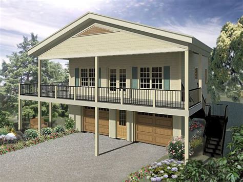 006g 0171 2 Car Garage Apartment Plan With Storm Shelter Carriage