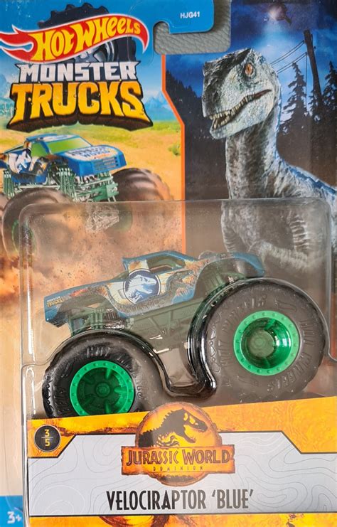 Hot Wheels Monster Truck Jurassic World Dominion Velociraptor ‘blue