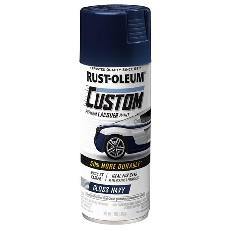 Rust Oleum Custom Lacquer Gloss Navy Spray Paint 12oz