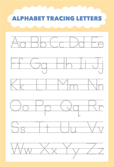 Alphabet Worksheet For And Year Olds Printable Tracing Letters