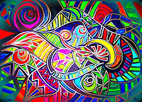 Psychedelic Bird Abstract By 13sell On Deviantart