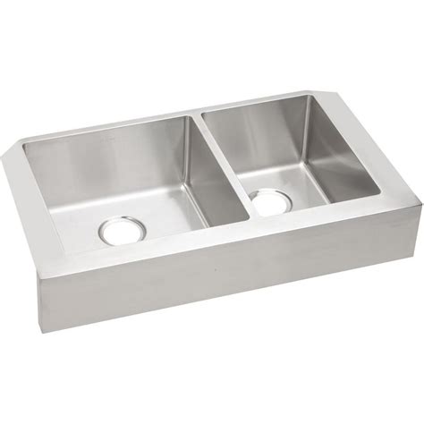 The best stainless steel farmhouse sink should be aesthetic, useful and highly durable. Elkay Crosstown Farmhouse Apron Front Stainless Steel 32 ...