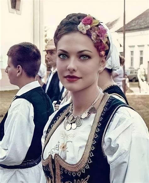 Serbian Things — Serbian Girl In Serbian Traditional Clothes From In 2022 Traditional