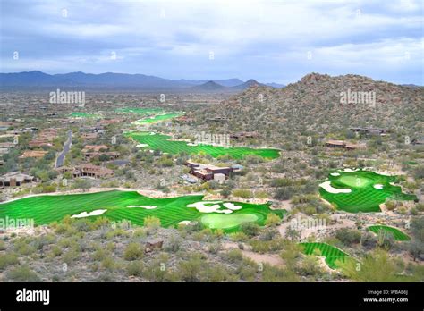 Prestigious Desert Golf Course Aerial Stock Photo Alamy