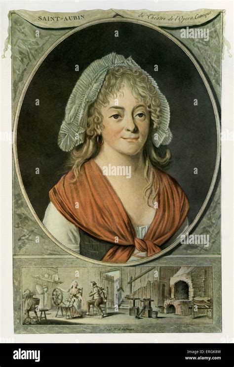 Madame Saint Aubin 1746 1830 Après Gravure De Pierre Michel Alix