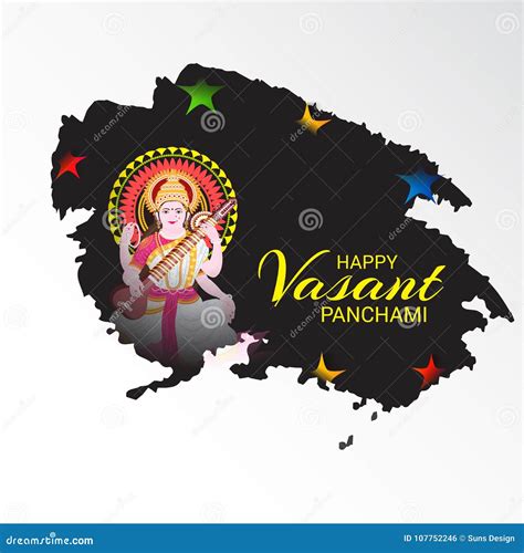 Happy Vasant Panchami Stock Illustration Illustration Of Beauty 107752246
