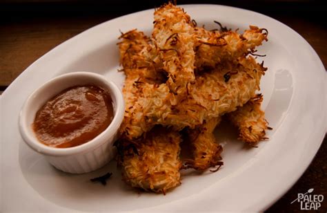 Coconut Crusted Chicken Strips Paleo Leap