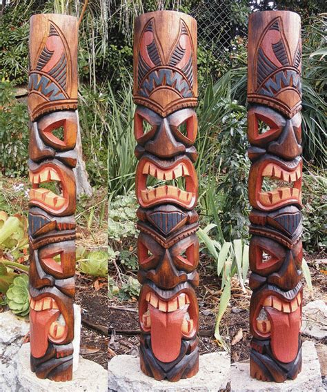 40 Tiki Statue Tiki Mask Tiki Decor African Mask Arts And Craft Tiki