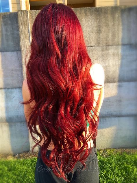 Beautiful Long Red Mermaid Hair Dyed Red Hair Red Hair Inspo Red Hair Looks