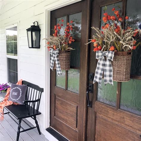 How To Make A Fall Basket Wreath Beneath My Heart Front Door Fall