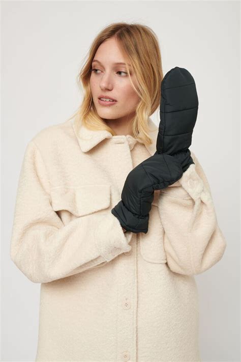 Nordstrom Open Edit Puffer Mittens Black One Size The Warehouse Liquidation