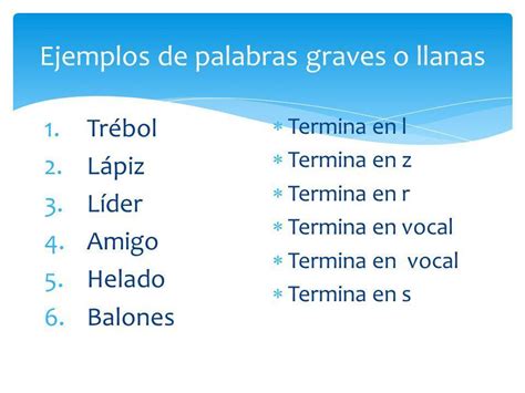 Acento 10 Palabras Graves Con Tilde 50 Ejemplos Palabras Graves Pdf