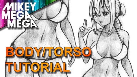 How To Draw FEMALE TORSO BODY IN ANIME MANGA YouTube