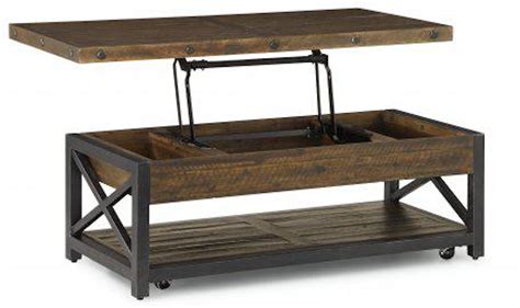 Flexsteel Carpenter Rectangular Lift Top Coffee Table With Casters 6722