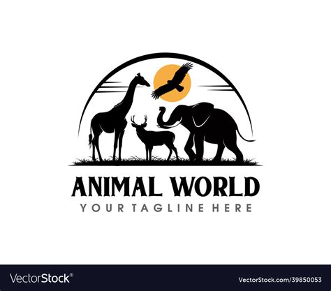 Animal Conservation Logo Design Wildlife Safari Vector Image